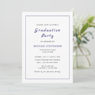 Invitation de fête de remise des diplômes simple b