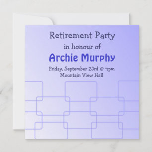 Invitation de fête de retraite élégante
