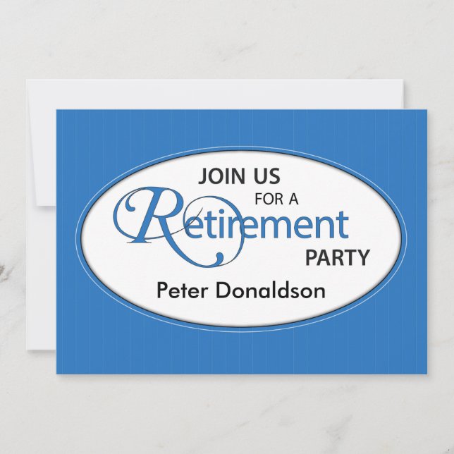 Invitation de fête de retraite Personnaliser le no (Devant)