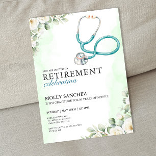 Invitation de fête de retraite pour médecin infirm