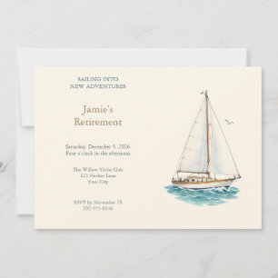 Invitation de fête de retraite pour voilier classi