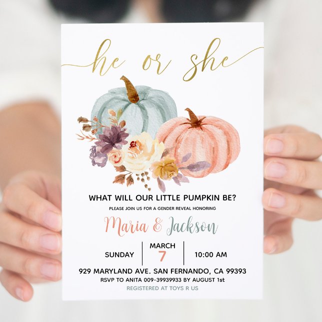 Invitation de fête de révélation du sexe de bébé a (Créateur téléchargé)