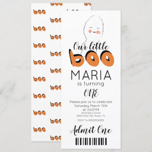 Invitation de fête de style de billet de fantôme m