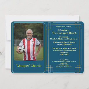 Invitation de fête de témoignage de football perso