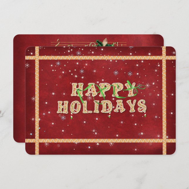 Invitation de fête de vacances (Devant / Derrière)