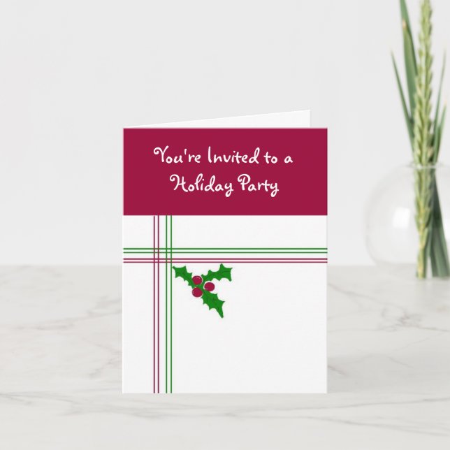 Invitation de fête de vacances... (Devant)