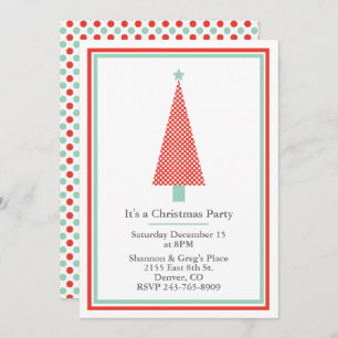 Invitation de fête de vacances d'arbre de Noël de
