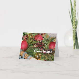 Invitation de fête de vacances de Noël de perles