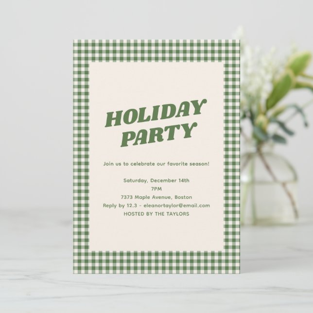 Invitation de fête de vacances personnalisée à car (Debout devant)