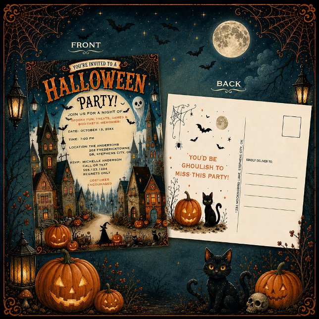 Invitation de fête de village fantaisiste pour Hal (Créateur téléchargé)