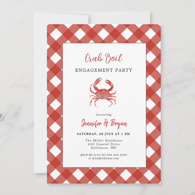 Invitation de fête d'engagement décontractée pour  (Devant)