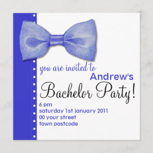 Invitation de fête d'enterrement de vie de garçon 