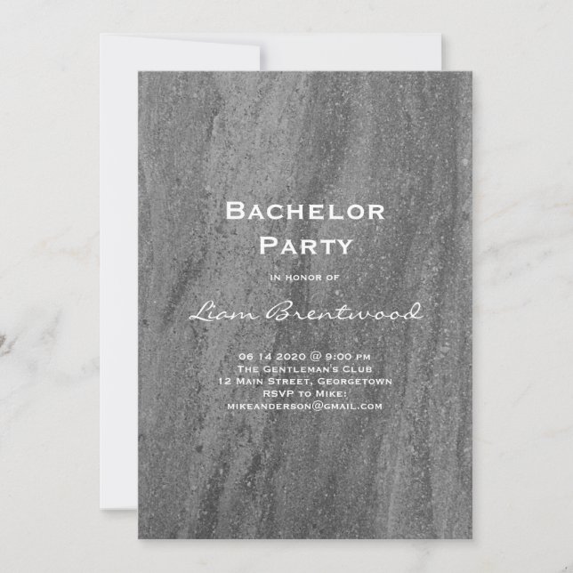 Invitation de fête d'enterrement de vie de garçon  (Devant)