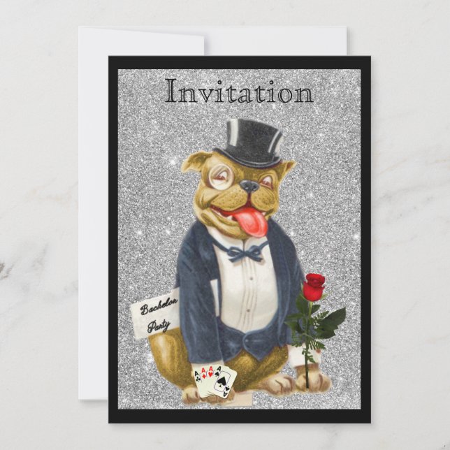Invitation de fête d'enterrement de vie de garçon  (Devant)