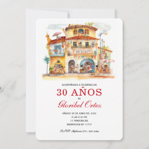 Invitation de fête des 30 ans pour femme