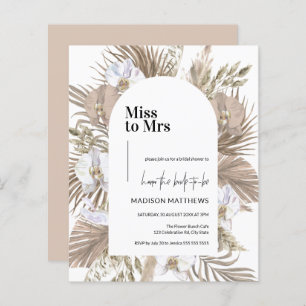 Invitation de Fête des mariées Boho Blush Palm