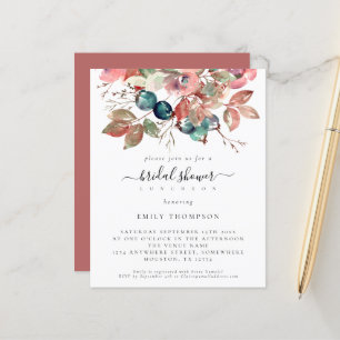 Invitation de Fête des mariées d'aquarelle rose