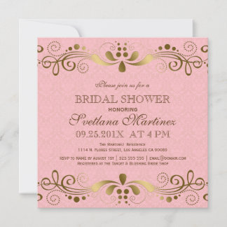 Invitation de Fête des mariées de dentelle fleurie