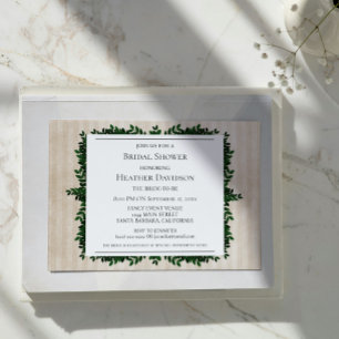 Invitation de Fête des mariées de feuillage rayé V