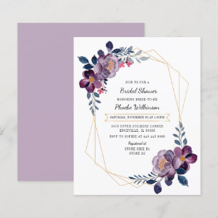 Invitation de Fête des mariées de script floral vi