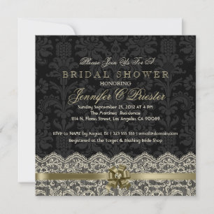 Invitation de Fête des mariées en dentelle blanche