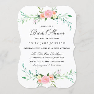 Invitation de Fête des mariées Fleur sauvage d'aqu