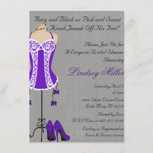 Invitation de Fête des mariées Lingerie blanche et
