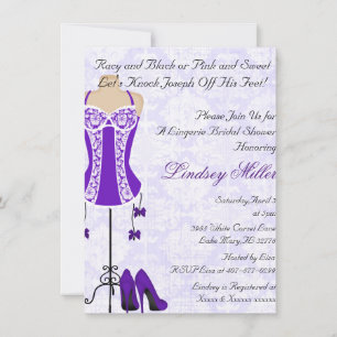 Invitation de Fête des mariées Lingerie blanche et