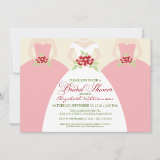 Invitation de Fête des mariées mariée et demoisell