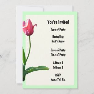 Invitation de fête - Dessin de tulipe