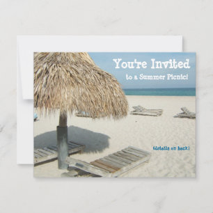 Invitation de fête d'été, Beach Cabana