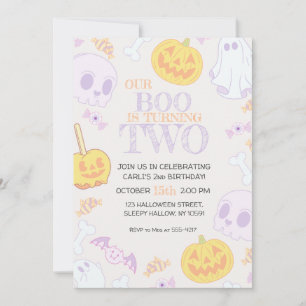 Invitation de fête d'Halloween 2e anniversaire