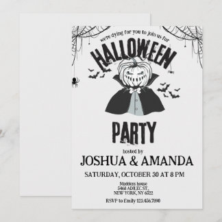 Invitation de fête d'Halloween adulte