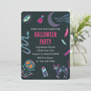 Invitation de fête d'Halloween artisanat de sorciè