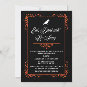 Invitation de fête d'Halloween - élégant invitatio