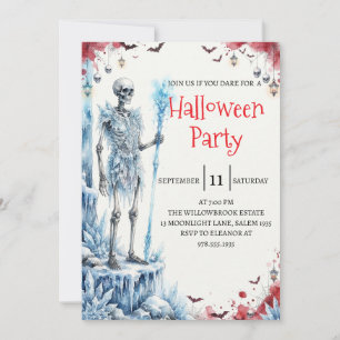 Invitation de fête d'Halloween homme squelette got