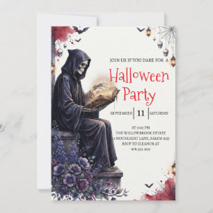 Invitation de fête d'Halloween homme squelette got