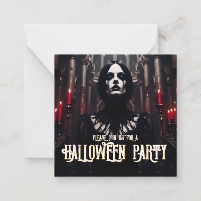 Invitation de fête d'Halloween – Invitation gothiq (Devant)
