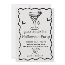 Invitation de fête d'Halloween personnalisée Marti