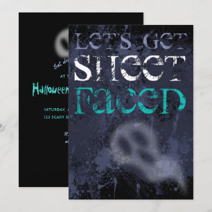 Invitation de fête d'Halloween pour adultes buvant