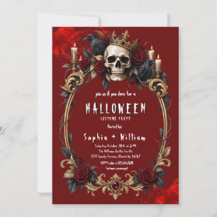 Invitation de fête d'Halloween pour adultes Crâne