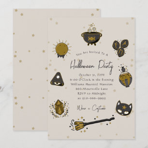 Invitation de fête d'Halloween pour adultes ensorc