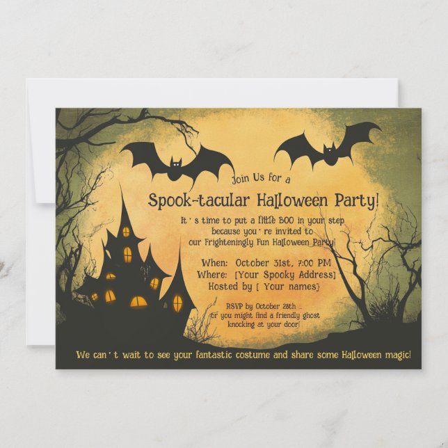 Invitation de fête d'Halloween pour enfants (Devant)