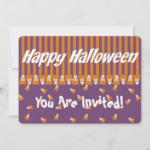 Invitation de fête d'Halloween pour enfants Corn b