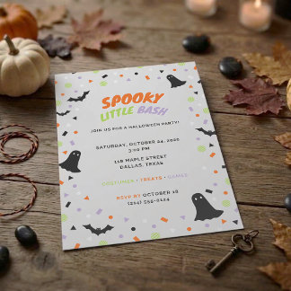 Invitation de fête d'Halloween pour enfants en cos