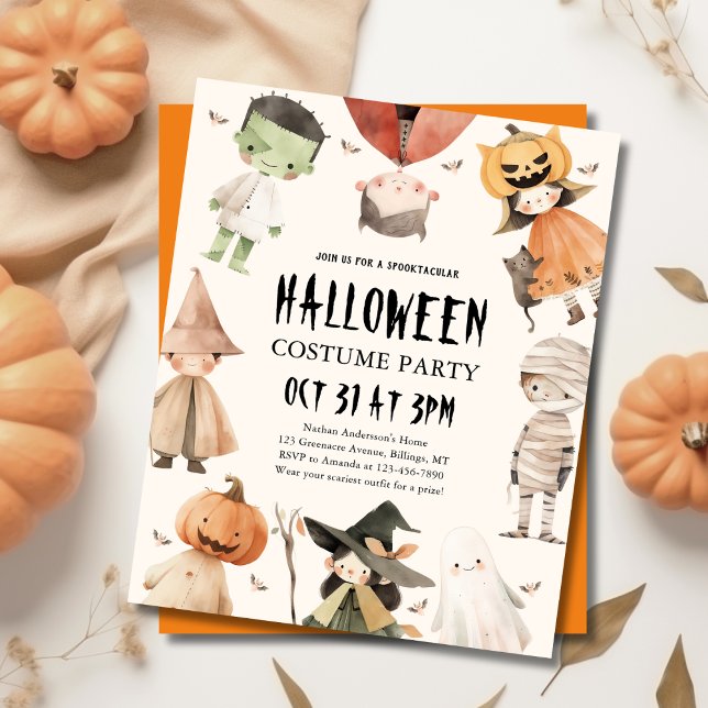 Invitation de fête d'Halloween pour enfants en cos (Créateur téléchargé)