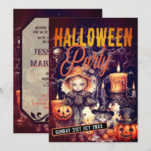 Invitation de fête d'Halloween pour une soirée som