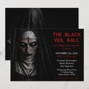 Invitation de fête d'Halloween sombre et gothique