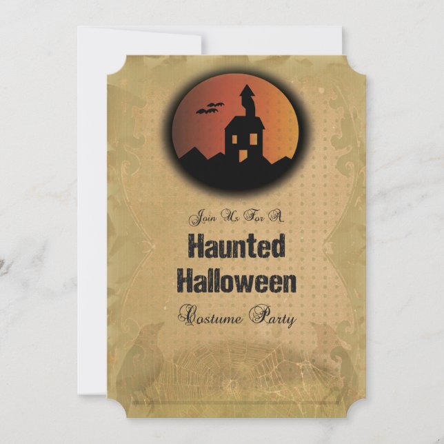 Invitation de fête d'Halloween, Vintage, Ephemera (Devant)