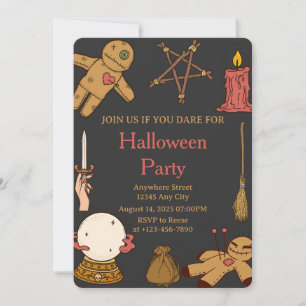 Invitation de fête d'Halloween Witch Crafts